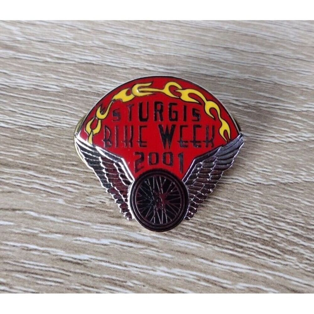 Vintage 2002 Sturgis Rally Bike Week Motorcycle pin Vest Hat Cap HD NOS